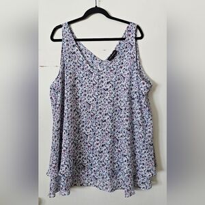 Lane Bryant Floral Print Tank Top